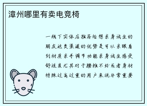 漳州哪里有卖电竞椅